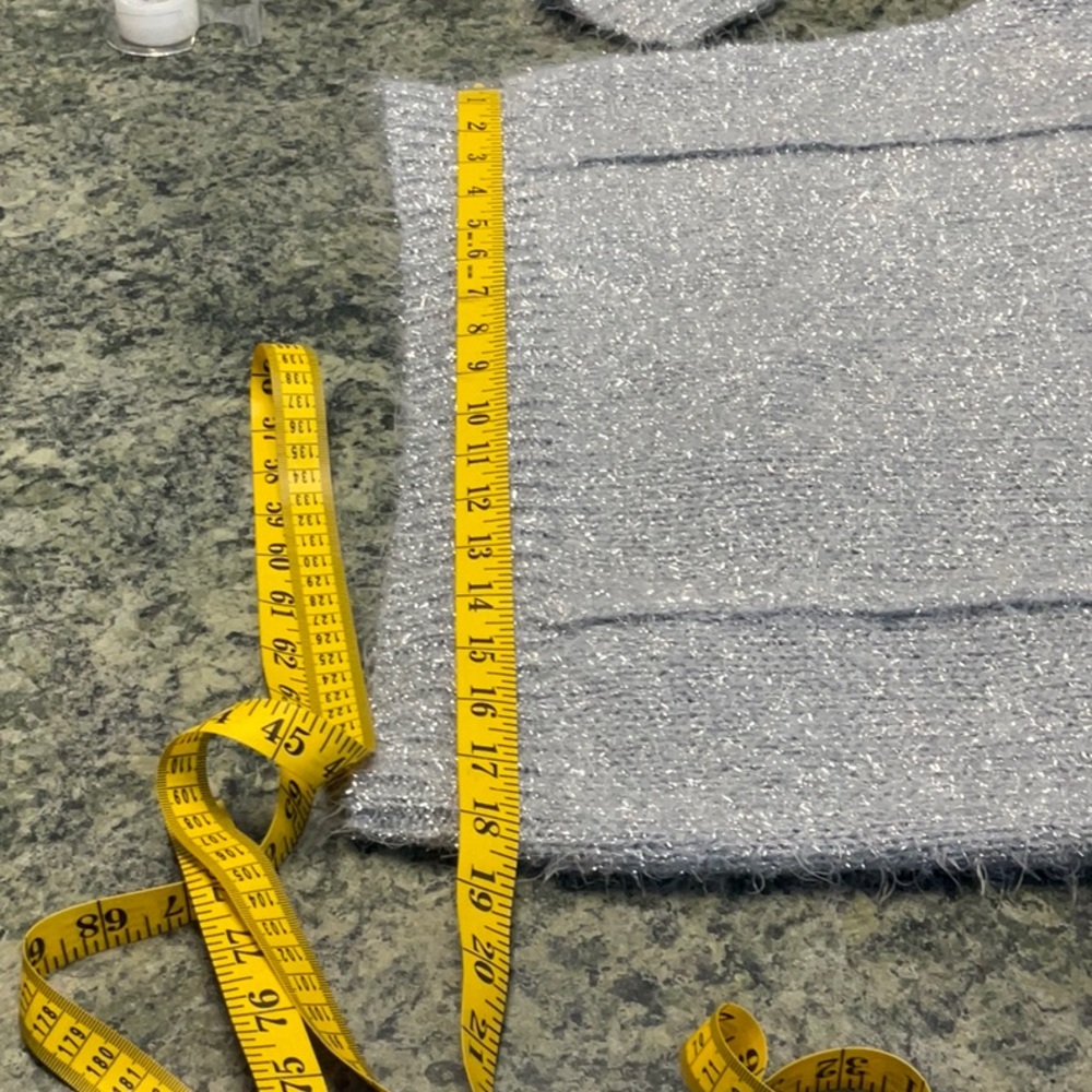 Gray Sweater With Silver Threads Measures Like A … - image 7